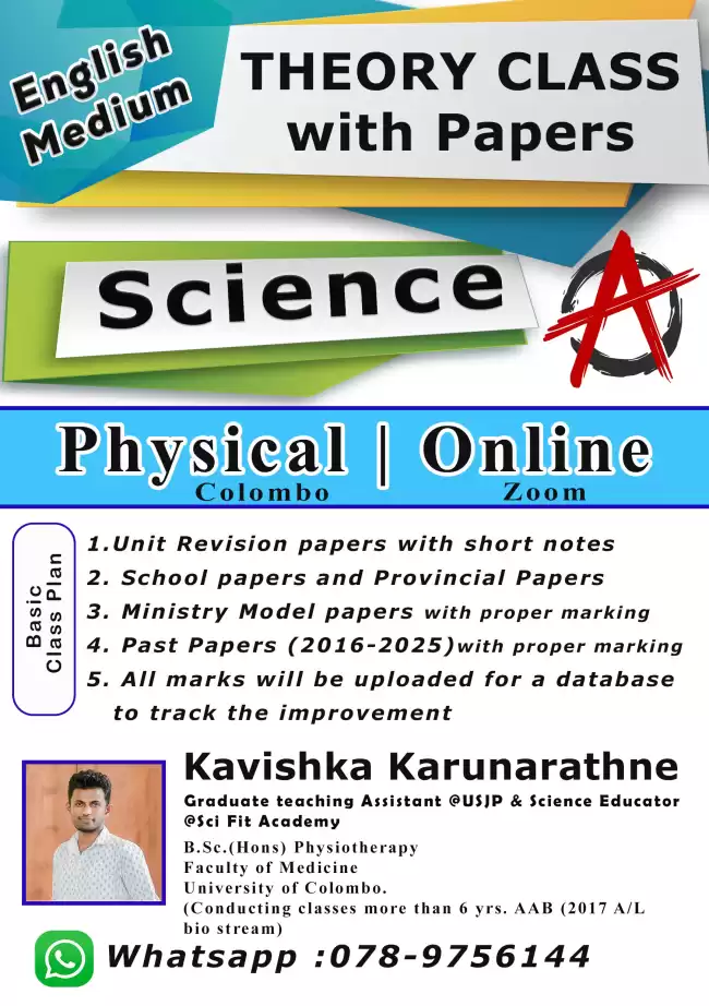 Science Classes for Grade 10/11 [English medium]