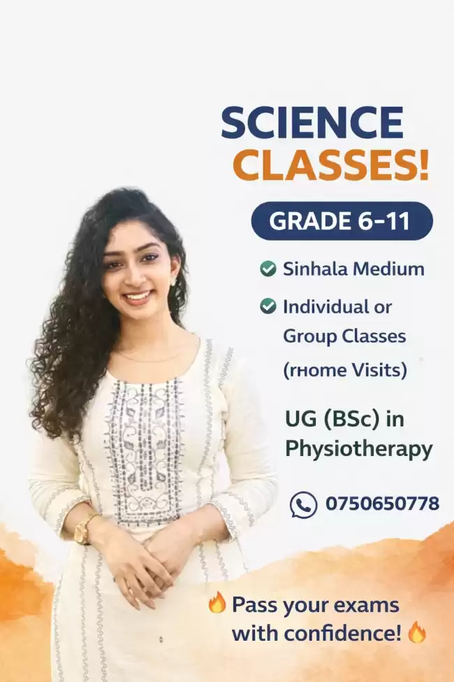 Science classes for grade 6-11 (Sinhala medium )