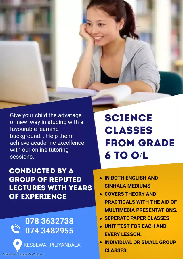 Science Edexcel, Cambridge and local English medium classses