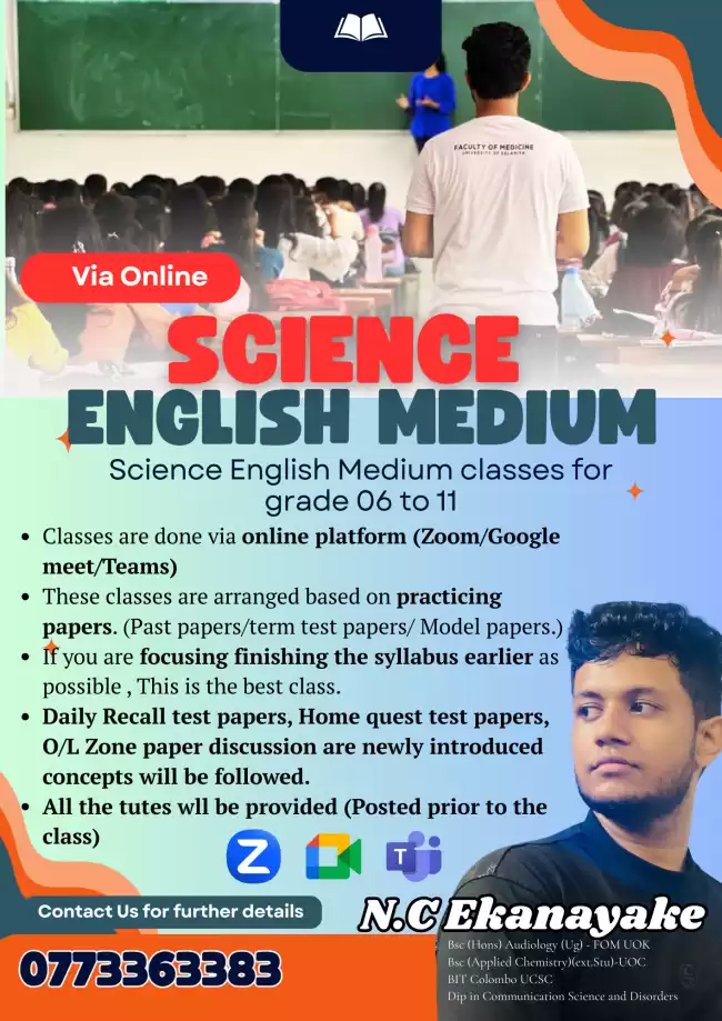 Science (English Medium) Classes - Grade 06 - 11