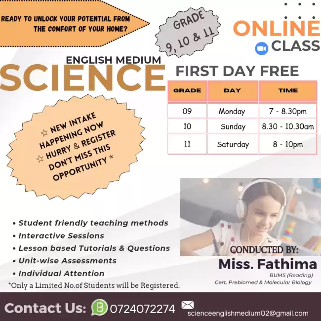 Science English Medium | New Intake Happening Now