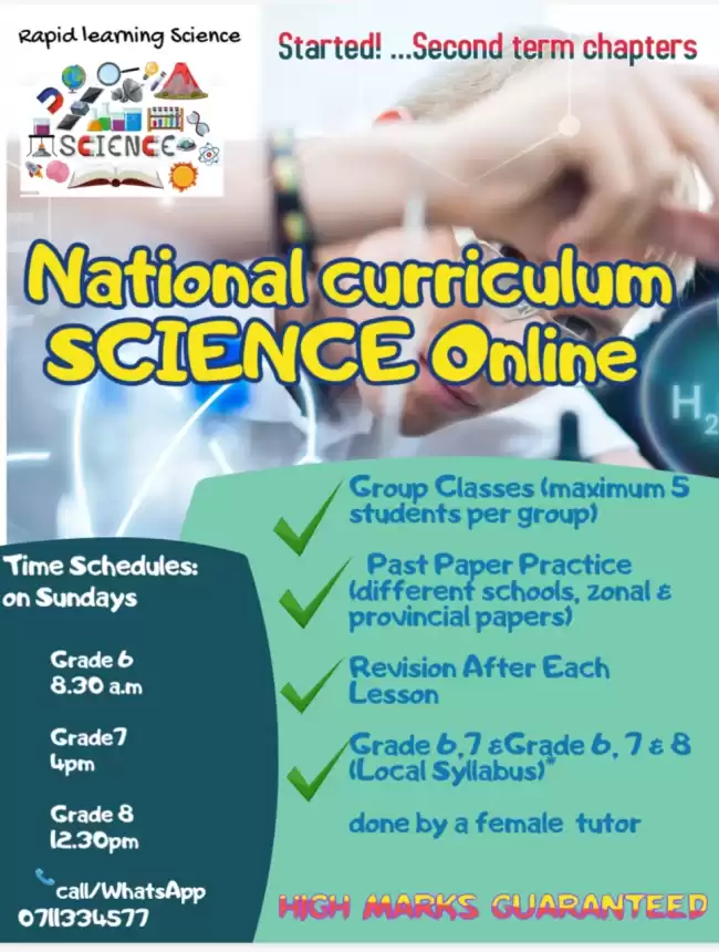 Science for grade 6,7&8