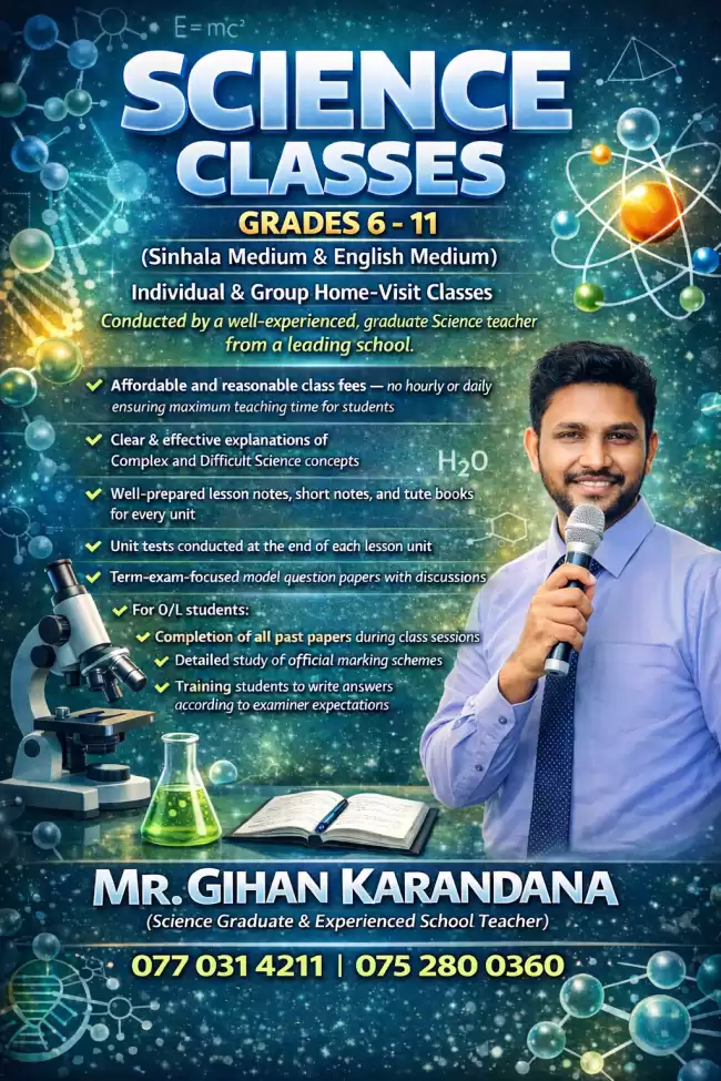 Science home visit individual and group classes