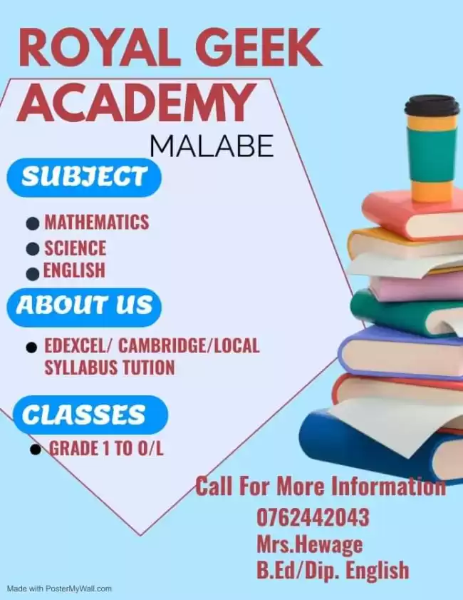 Science Maths English classes Malabe