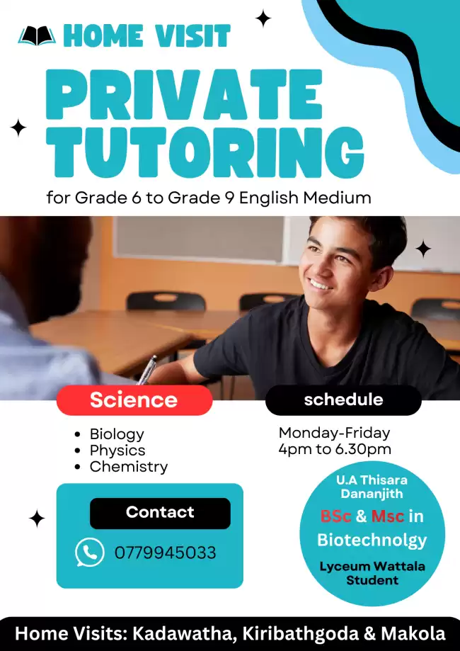 Science Tuition for Grade 6 to 9 (English Medium)