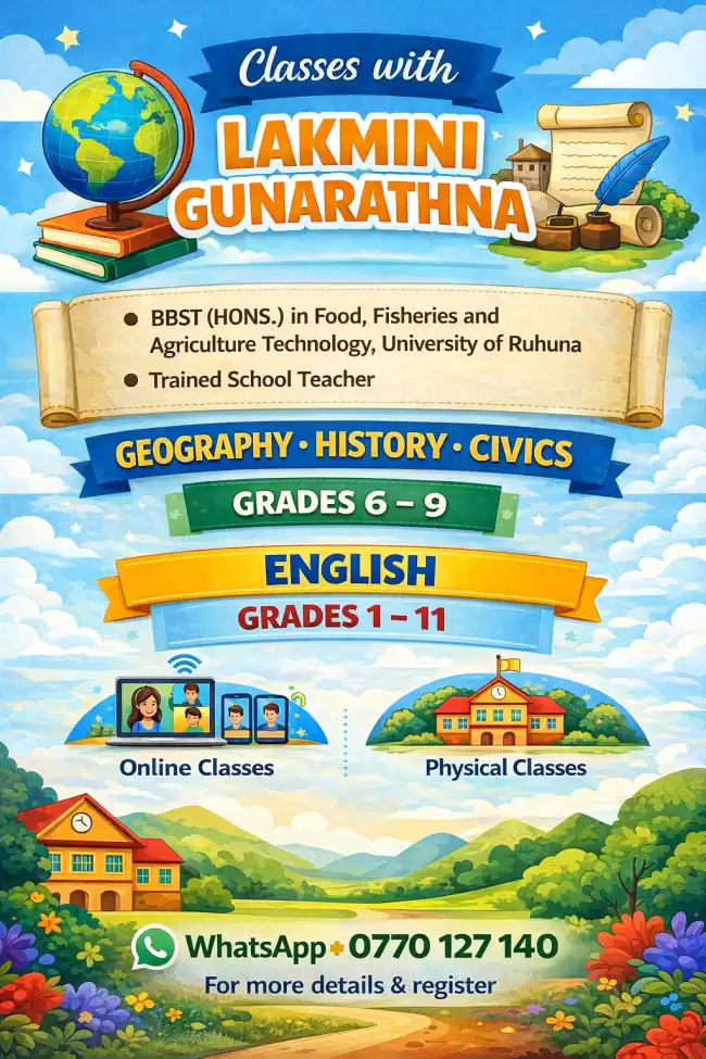 Sinhala and English Medium civics classes