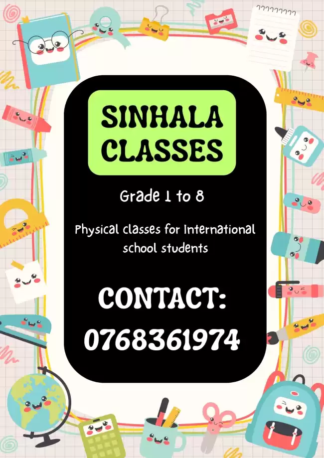 Sinhala Classes For International School Students - Grade 1 To 8 - EDEXCEL/CAMBRIDGE