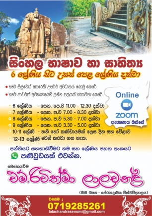 Sinhala classes online grade 6 to advanced level