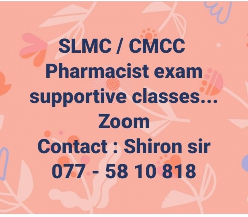 SLMC / CMCC  Pharmacist exam supportive classes...