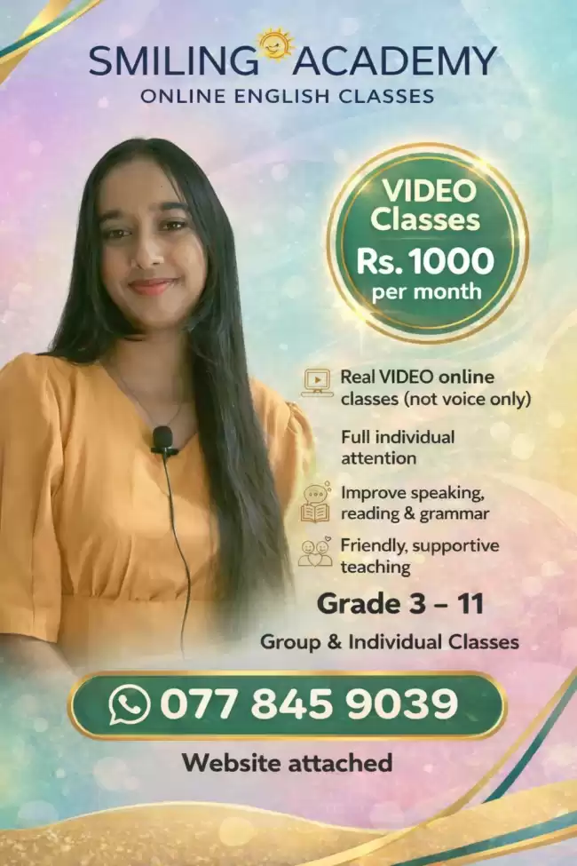 Smiling academy -English online classes,Monthly Rs:1000 only