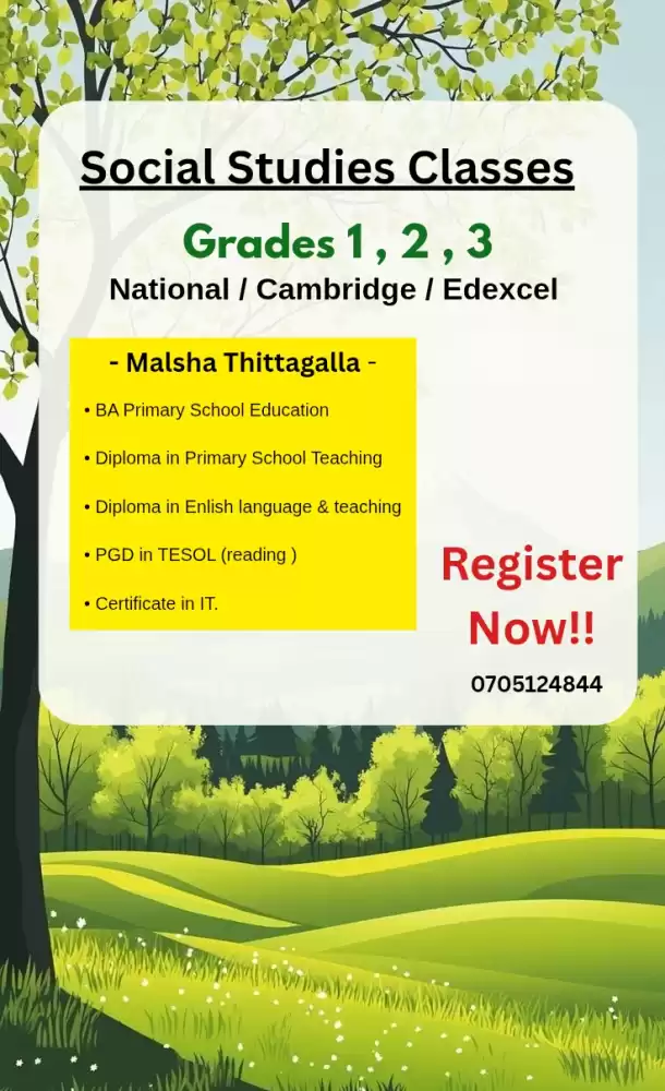 Social Studies & Geography classes for Grades 1,2,3.