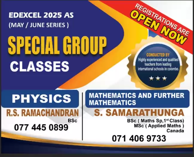 Special group classes for Edexcel Maths and Physics