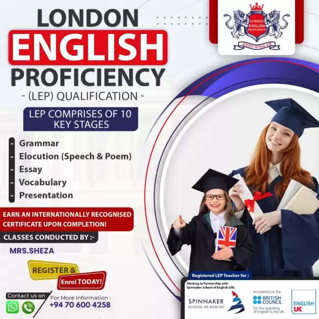 Spoken English and London English proficiency Elocution