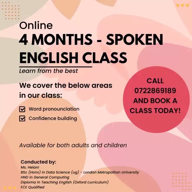 මාස හතරෙන් - SPOKEN ENGLISH CLASS