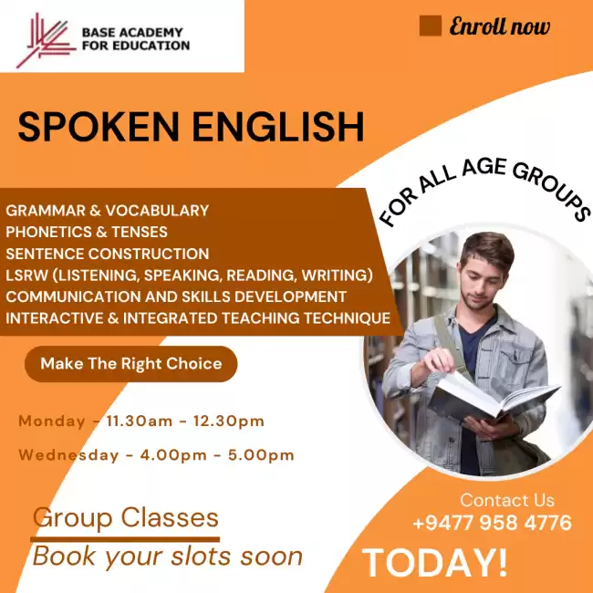 SPOKEN ENGLISH CLASS (GROUP / PHYSICAL)