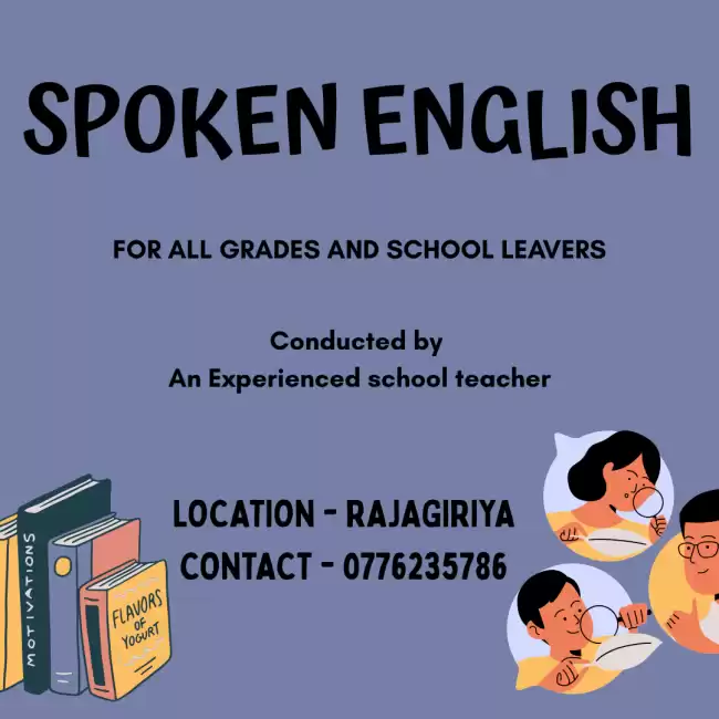 Spoken English classes available in Rajagiriya/IDH