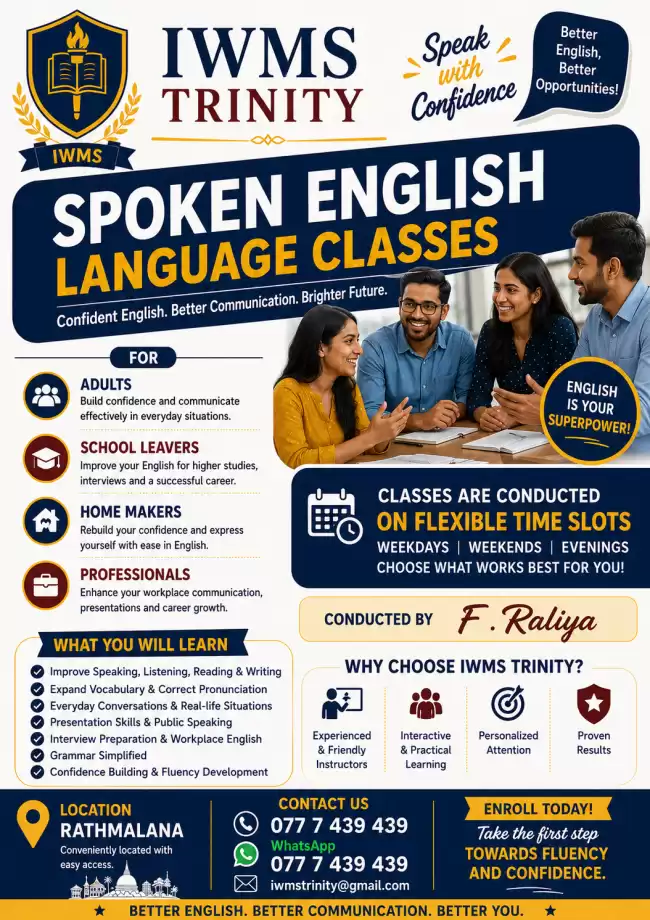 Spoken English Classes Young to Adults