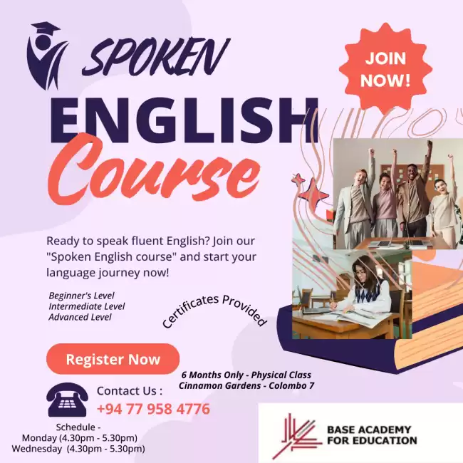 Spoken English Course (Physical & Group Only)