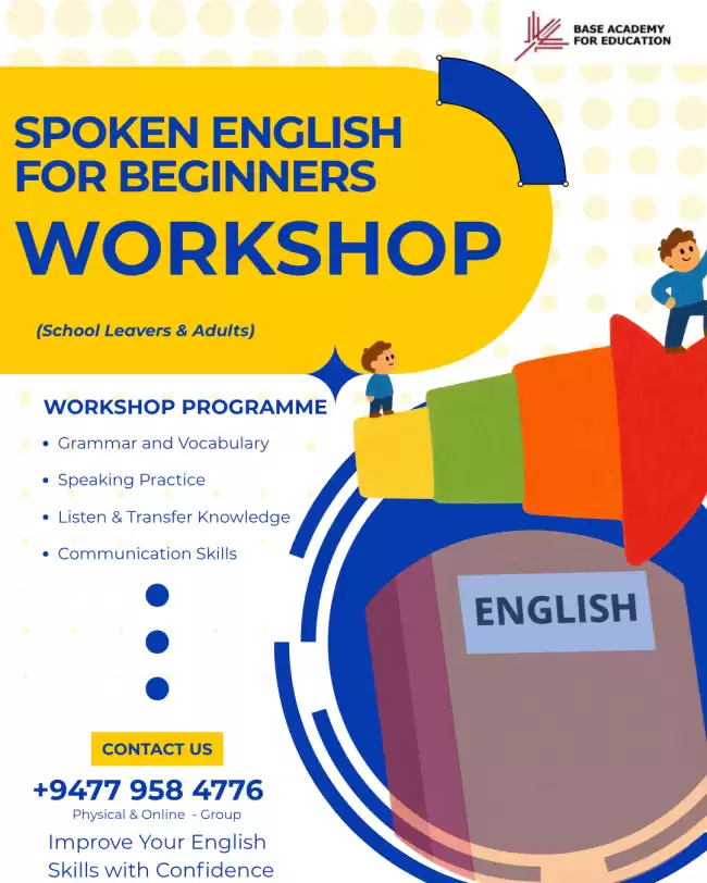 SPOKEN ENGLISH FOR BEGINNERS - WORKSHOP