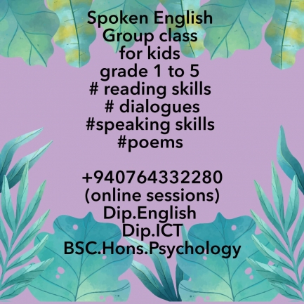 Spoken English for kids (1 to 5)