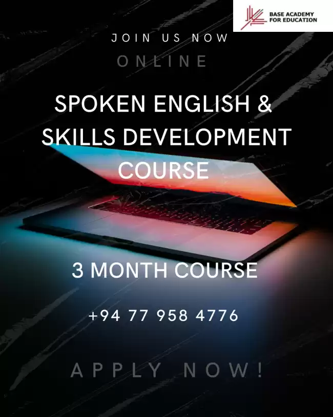 SPOKEN ENGLISH & SKILLS DEVELOPMENT ONLINE COURSE - 3 MONTH