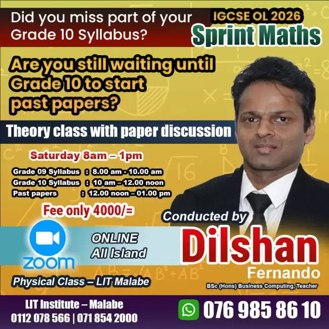 Sprint Maths IGCSE OL 2026