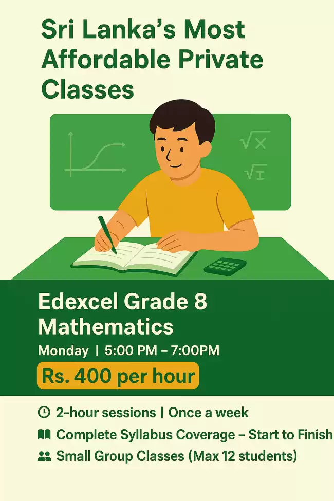 Sri Lanka's Most Affordable Private London Syllabus Classes