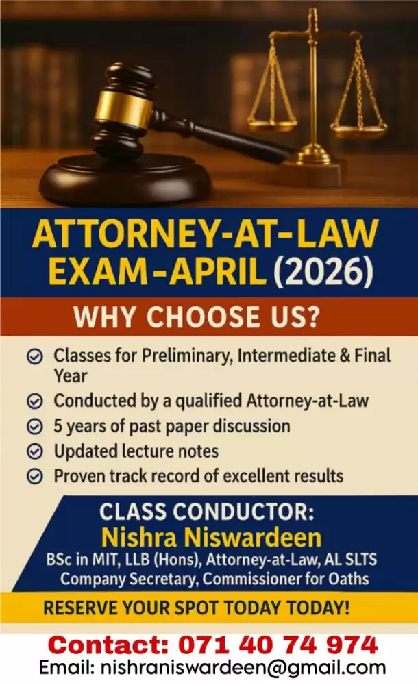Srilanka law college class