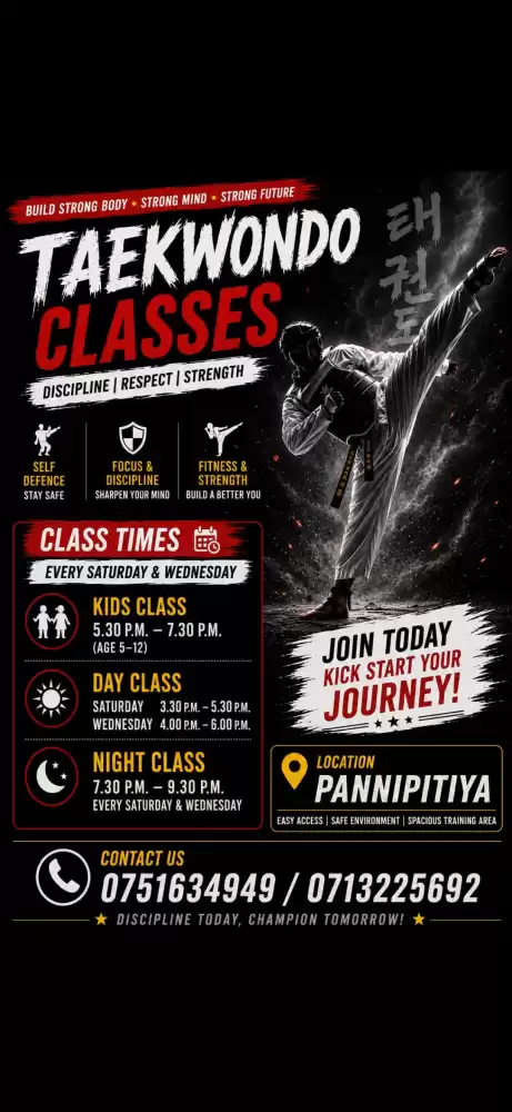Taekwondo class