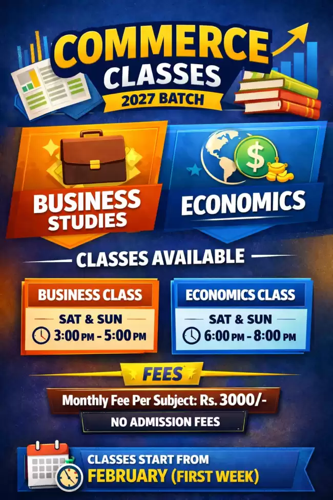 Tamil medium Commerce Classes – 2027 Batch