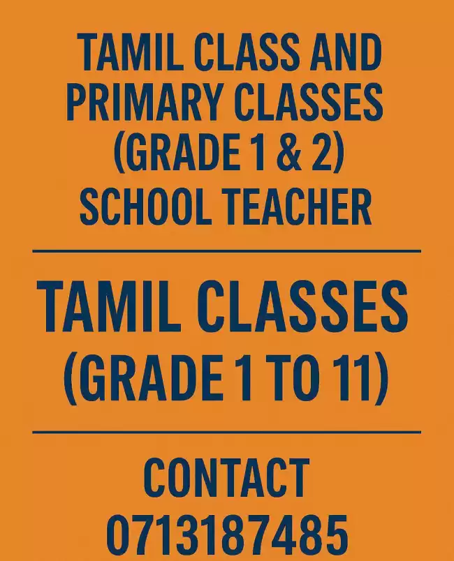 Tamil online and physical class