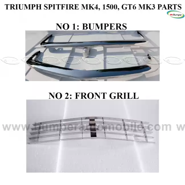 Triumph Spitfire MK4, Spitfire 1500 and GT6 MK3 parts