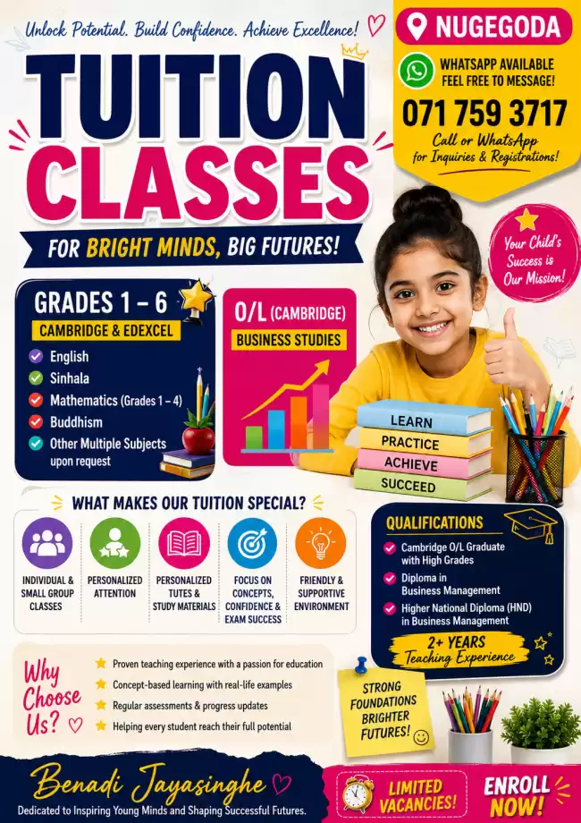 TUITION CLASSES FOR ALL GRADES