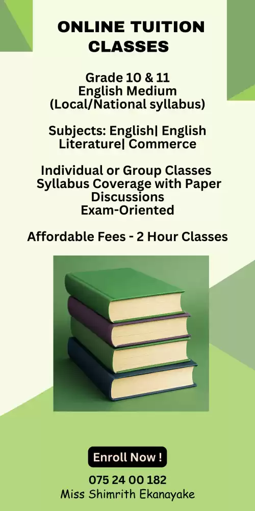 Tuition Classes for Grade 10 & 11 – Local/National Syllabus