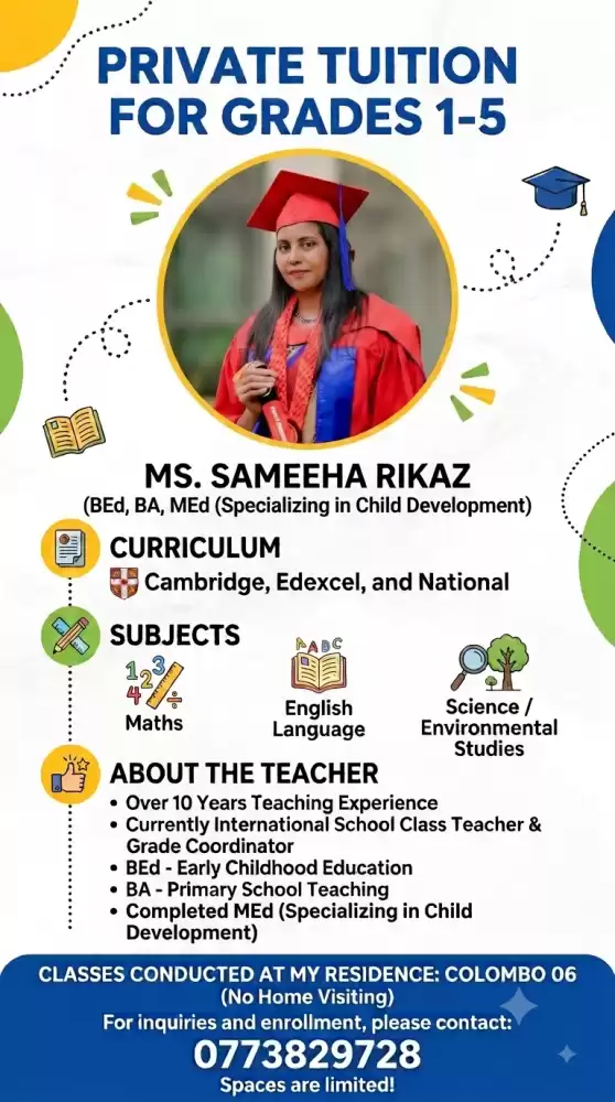 Tuition classes for Grades 1-5