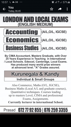 Tution Accounting, Economics, Business, Maths Any Grade