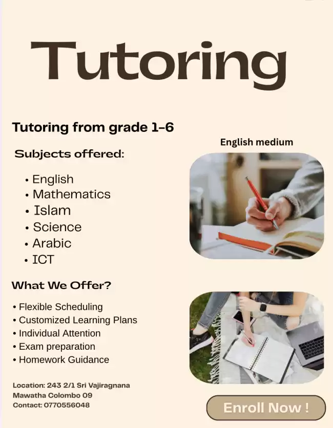 Tutoring for Primary classes
