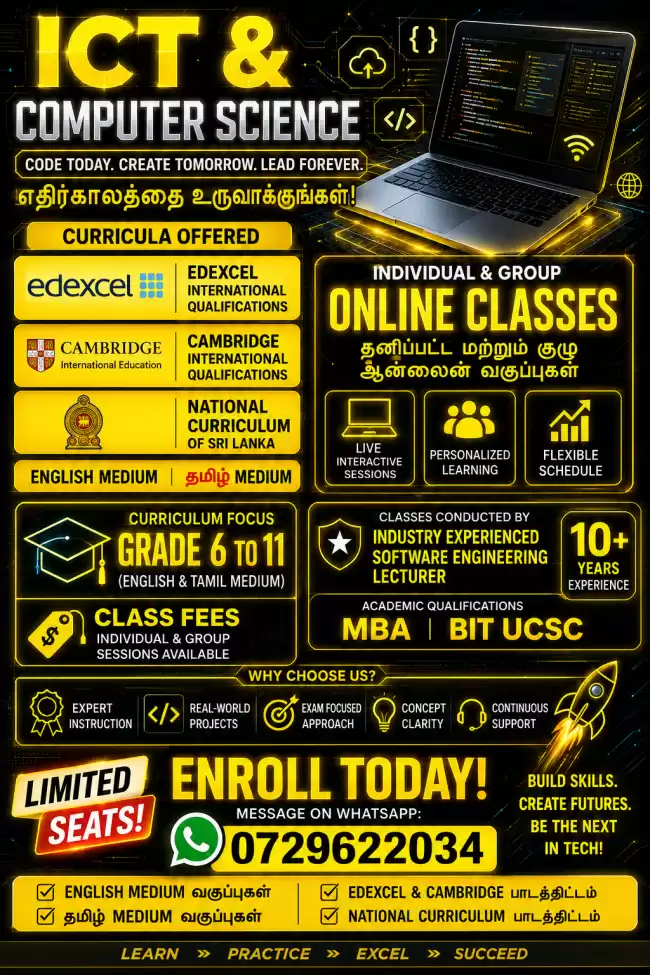 UNIT 9 PYTHON PROGRAMMING (A/L ICT Sri Lanka) English and Tamil Medium Notes Questions and Answers Model Pass papers 2026 2027 2028