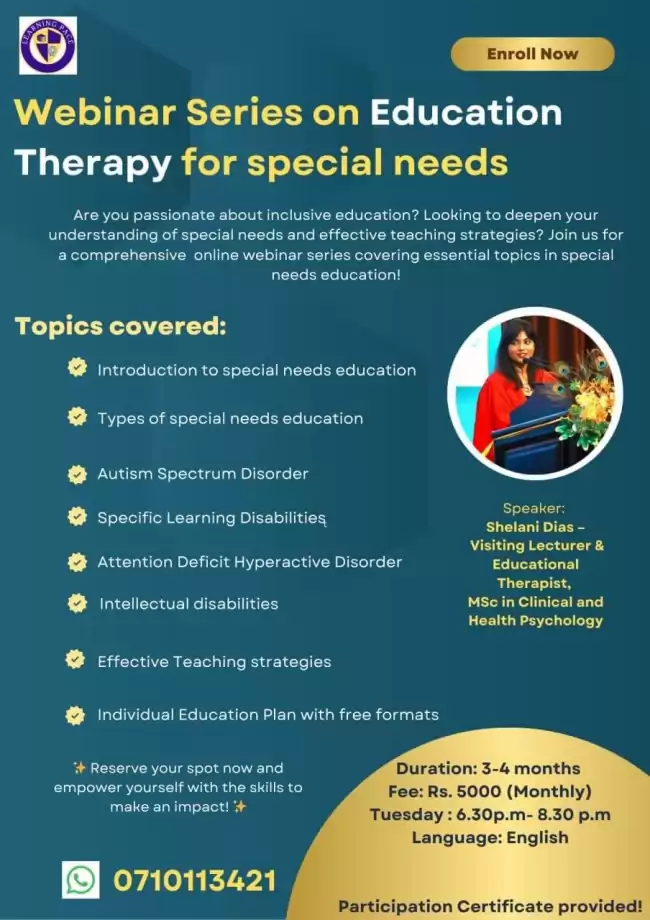 Webinar series on Special Needs Education