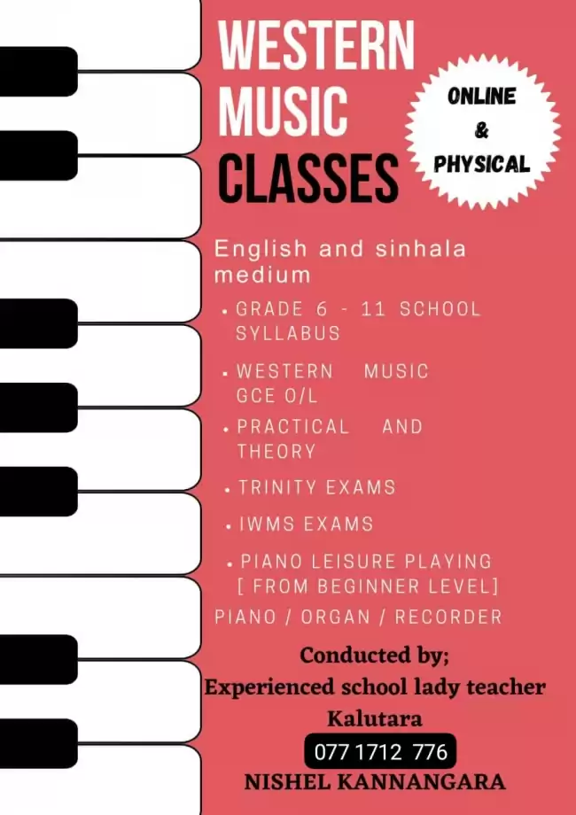 Western music classes for beginners, Grade 6-11