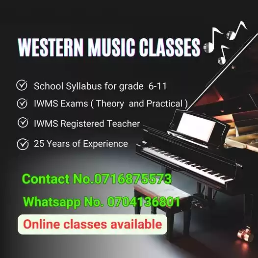 Western music classes for Grade 6 to 11