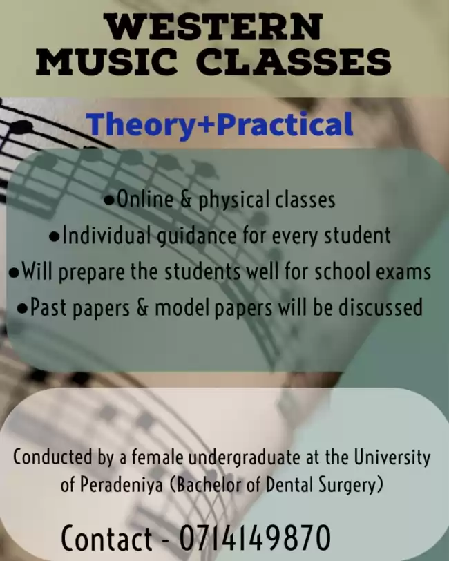 Western Music classes for grades 6-9