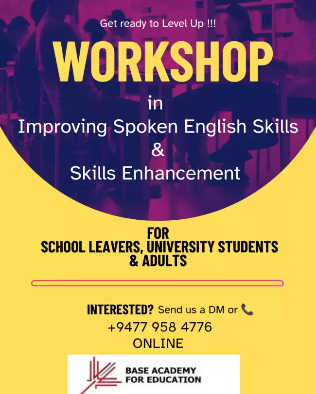 Workshop - Spoken English Skills & Skills Enhancement