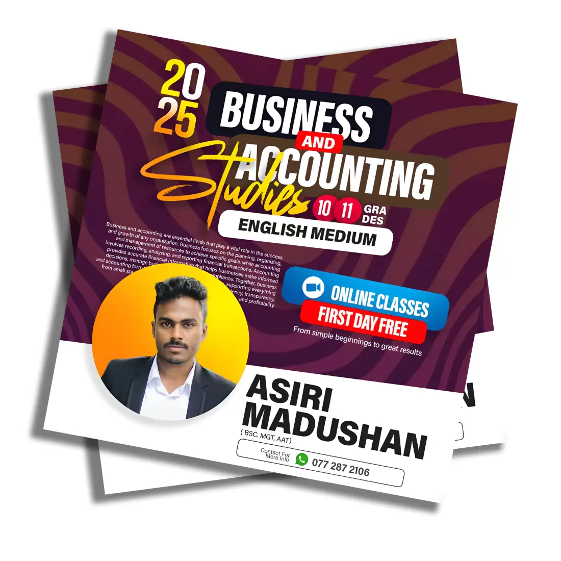 O/L Business & Accounting Studies (Commerce) 10 & 11 English Medium Classes - Asiri Madushan
