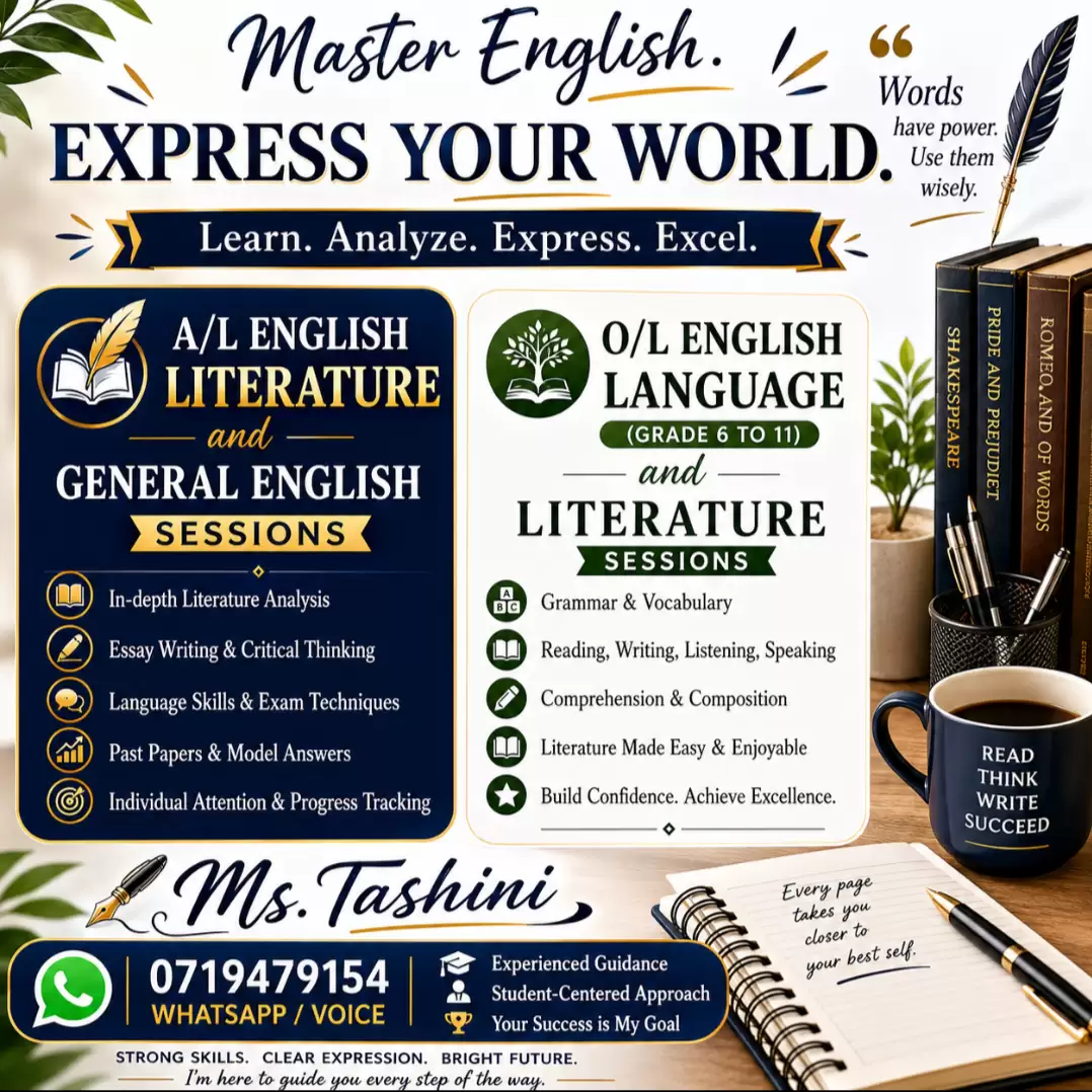O/L English Language Sessions!