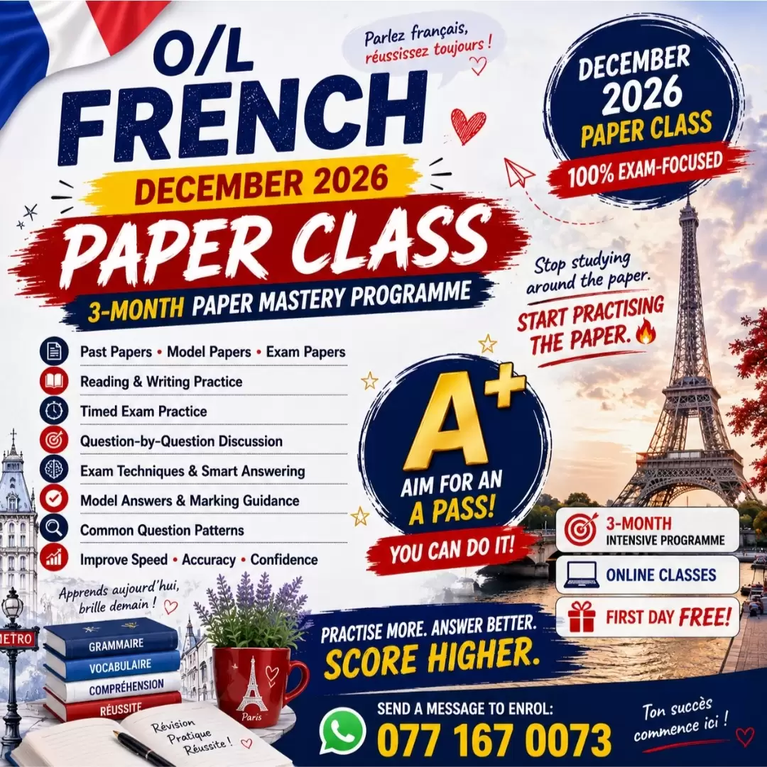O/L French Paper Class | December 2026