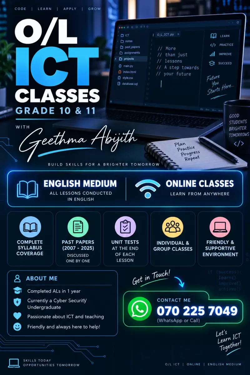 O/L ICT ONLINE CLASSES