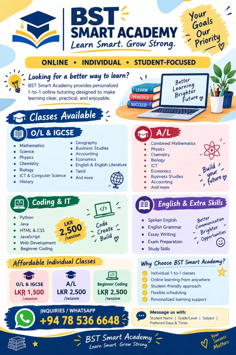 O/L & IGCSE - Cambridge, Edexcel, and Local Syllabus - ONLINE • INDIVIDUAL • STUDENT-FOCUSED