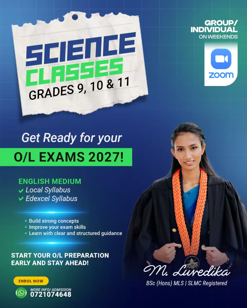 🌟 O/L Science Classes (English Medium)– Edexcel & Local Syllabus | Online Individual & Group Classes