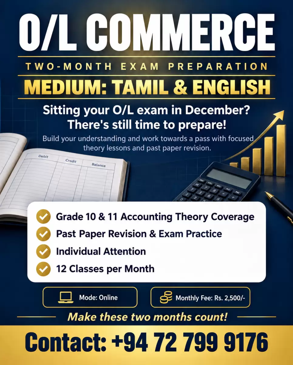 O/L TAM AND ENG COMMERCE — TWO-MONTH EXAM PREPARATION